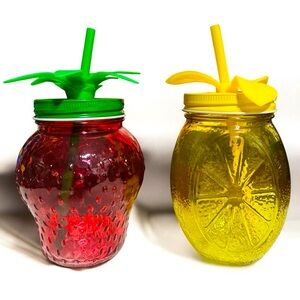 7-8” Strawberry & Lemon Shaped Mason Jar
Tumbler 17 oz. New. Hot sell